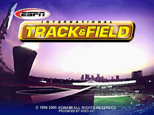 ESPN International Track & Field title screen for Sega Dreamcast
